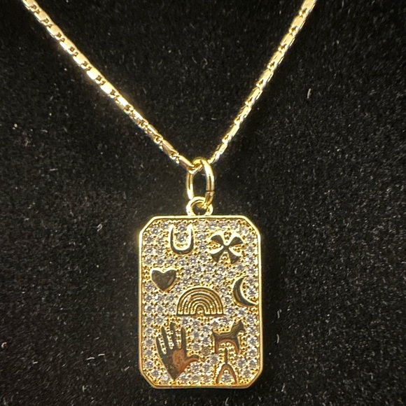 Lucky charm card pendant and necklace - Picture 2 of 8